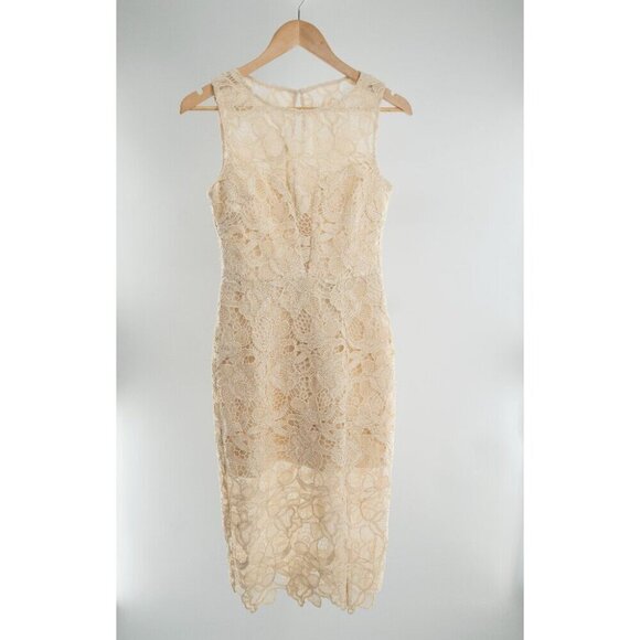 Dress the Population  Avianna Rose Lace Dress | Cream | XS | NWT - Picture 3 of 15